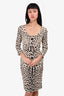 Dolce & Gabbana Leopard Print Silk Knee length Dress Size 40