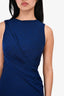 T by Alexander Wang Navy Knotted Sleeveless Dress Size S