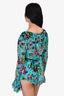 Rat and Boa Turquoise Floral Wrap Top Set + Shorts Size XS