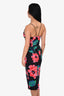 Nicholas Black/Pink Floral Cut Out Sleeveless Dress Size 2
