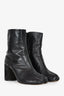 Maison Margiela Black Leather Tabi Toe Ankle Boots Size 37
