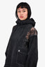Opening Ceremony Black Denim Lace Embellished Hoodie Size S