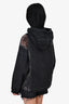Opening Ceremony Black Denim Lace Embellished Hoodie Size S