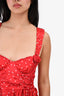 Love and Lemons Red Polka Dot Mini Dress Size S