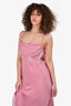 For Love & Lemons Pink Lace Detail Midi Dress Size S