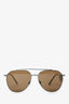 Dolce & Gabbana Silver Frame Aviator Sunglasses