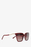 Bvlgari Burgundy Frame Embellished Sunglasses