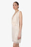 Max Azria Beige Beaded Sleeveless Dress Size S