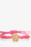 Versace Pink Canvas La Medusa Charm Bracelet