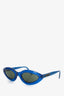 Moschino Blue Oval Frame Sunglasses