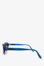 Moschino Blue Oval Frame Sunglasses