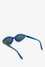 Moschino Blue Oval Frame Sunglasses