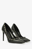 Valentino Black Leather Rockstud Pointed Heels Size 38