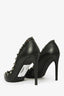 Valentino Black Leather Rockstud Pointed Heels Size 38