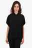 Derek Lam 10 Crosby Black Sheer Button Down Oversized Top Size 8