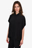 Derek Lam 10 Crosby Black Sheer Button Down Oversized Top Size 8