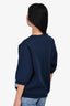 Harvey Faircloth Blue Denim Detail Crewneck Sweater Size M
