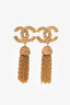 Pre-Loved Chanel Gold Tassel 'CC' Clip on Earrings