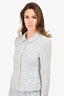 Versace Couture Blue/Cream Tweed Jacket/Skirt Set Size 42