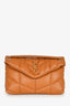 Saint Laurent Brown Leather Small 'LouLou' Puffer Shoulder Bag