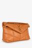 Saint Laurent Brown Leather Small 'LouLou' Puffer Shoulder Bag