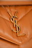 Saint Laurent Brown Leather Small 'LouLou' Puffer Shoulder Bag