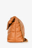 Saint Laurent Brown Leather Small 'LouLou' Puffer Shoulder Bag