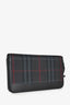 Burberry Black Tartan Canvas/Leather Long Wallet