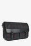 Burberry Black Tartan Canvas/Leather Tartan Messenger Bag