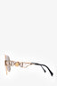 Versace Gold Mirrored Lens Sunglasses