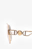 Versace Gold Mirrored Lens Sunglasses