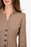 Akris Brown Cashmere/Silk Checked Blazer + Pants Set Est. Size S