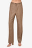 Akris Brown Cashmere/Silk Checked Blazer + Pants Set Est. Size S