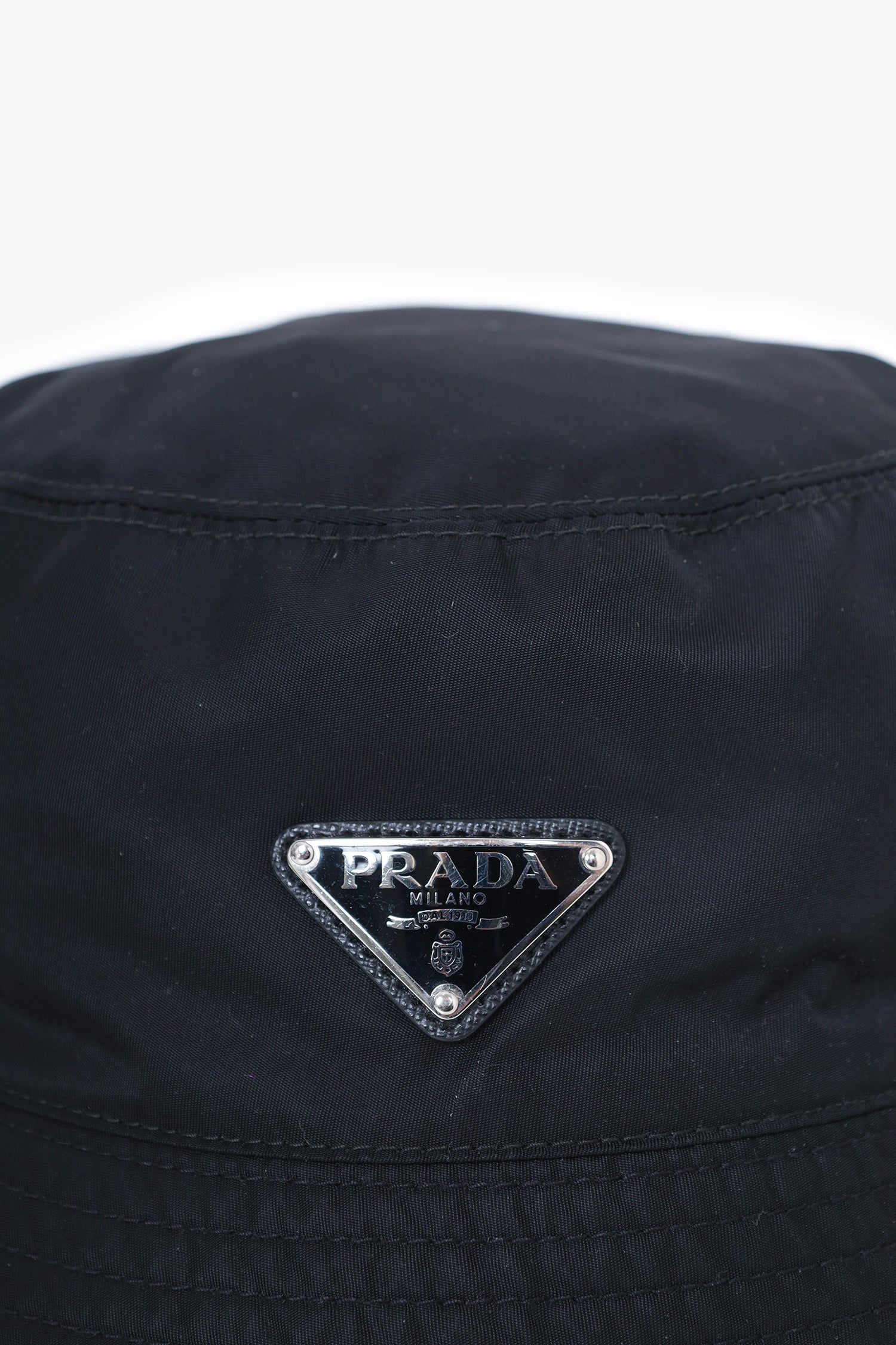 Prada Black Nylon Bucket Hat Size L