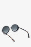 Jimmy Choo Black Frame Andie/S/N Round Sunglasses
