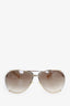 Christian Dior White Frame Aviator Sunglasses