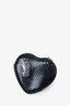 Saint Laurent Black Python Monogram Heart-shaped Belt Bag