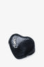 Saint Laurent Black Python Monogram Heart-shaped Belt Bag