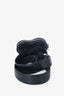 Saint Laurent Black Python Monogram Heart-shaped Belt Bag