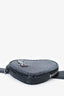 Saint Laurent Black Python Monogram Heart-shaped Belt Bag