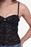 Fleur Du Mal Black Lace Bodysuit Size S