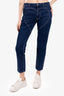 Burberry Blue Denim High-Rise Heart-Motif Skinny Jeans Size 28