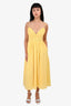Tularosa Yellow Smocked 'Amora' Midi Dress Size M