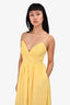 Tularosa Yellow Smocked 'Amora' Midi Dress Size M