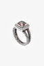 David Yurman Morganite Diamond Albion Ring Size 4.5