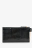 Saint Laurent Black Snake Embossed Wristlet