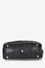 Valentino Black Leather Rockstud Tote with Strap