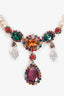 Miu Miu Faux Pearl Multicolour Crystal Drop Necklace