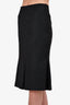 Hermès Charcoal Wool Pleated Midi Skirt Size 36