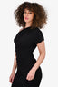 Lovers & Friends Black Jersey One Shoulder Ruched Dress Size S